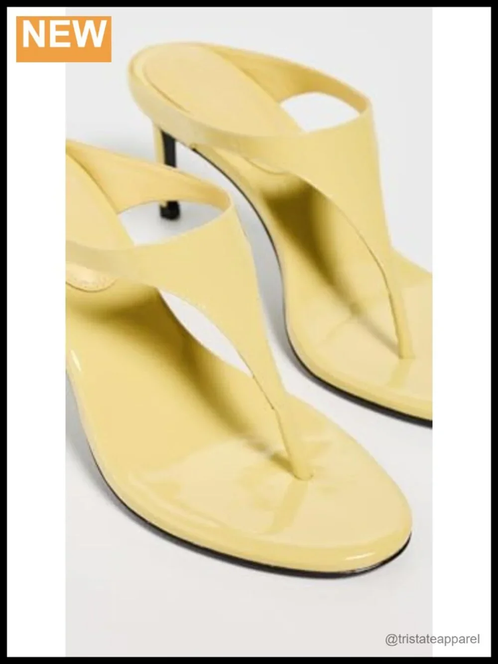 Patent Leather Stiletto Heeled Sandals with Cushioned Footbed